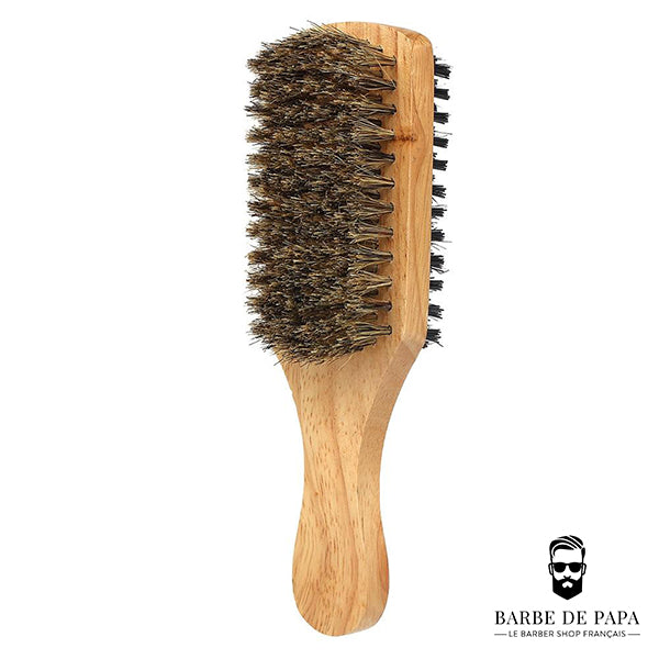 Kit barbe : Brosse en poils de sanglier et peigne en bois naturel -  French-Beard