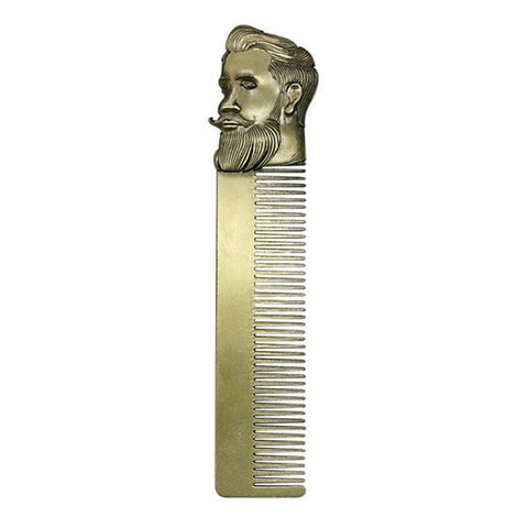 Peigne à Barbe <br> Acier Doré - Barbe de Papa